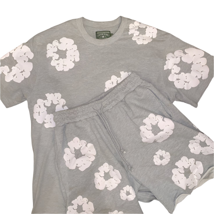 Denim tears short and shirt set