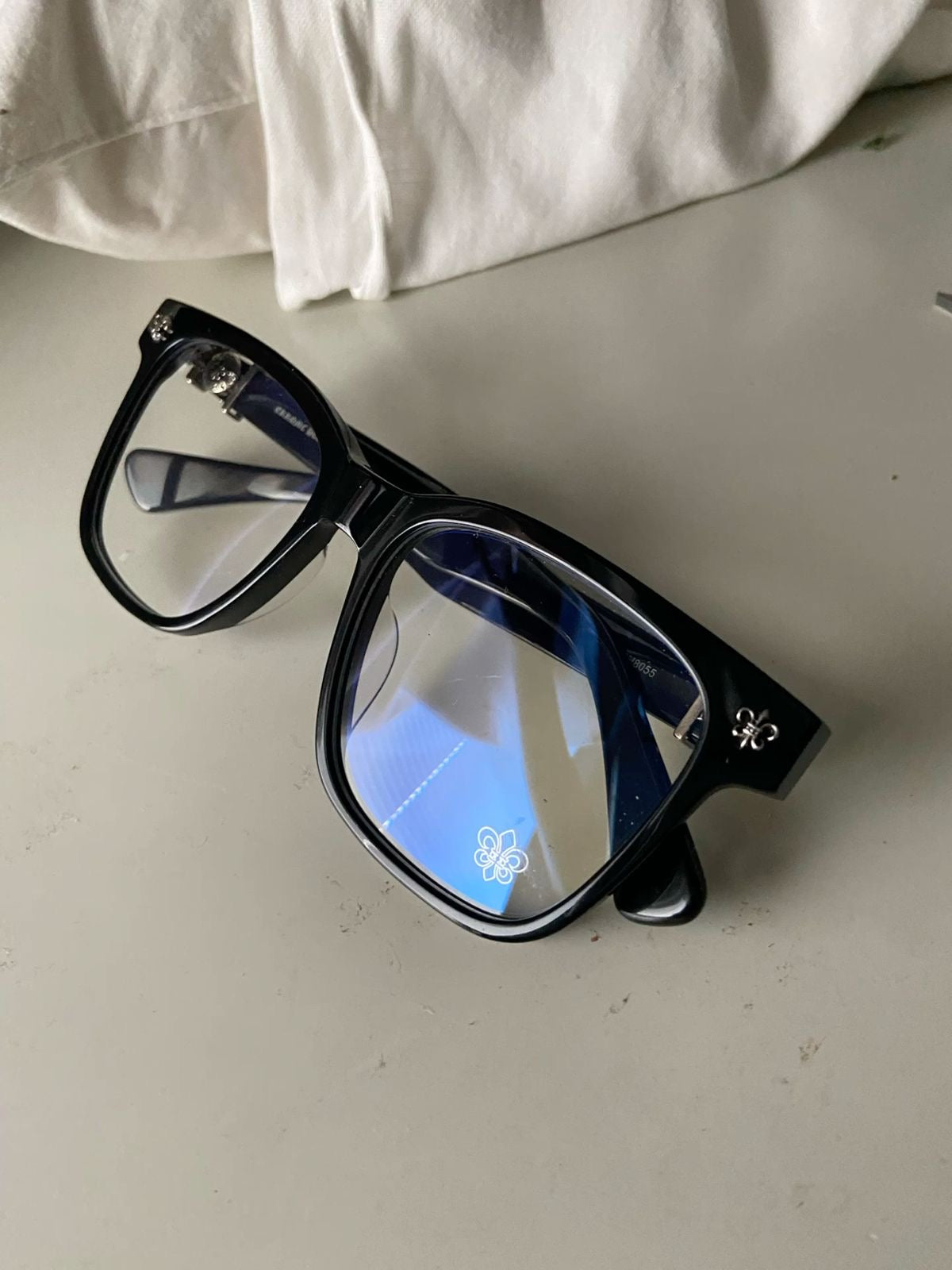 Chrome heart glasses